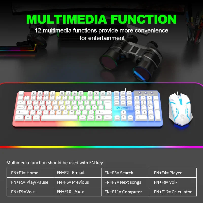 PocketTech™️- Gaming Keyboard & Mouse - Limeme Set