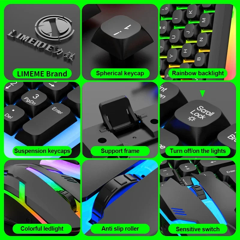 PocketTech™️- Gaming Keyboard & Mouse - Limeme Set